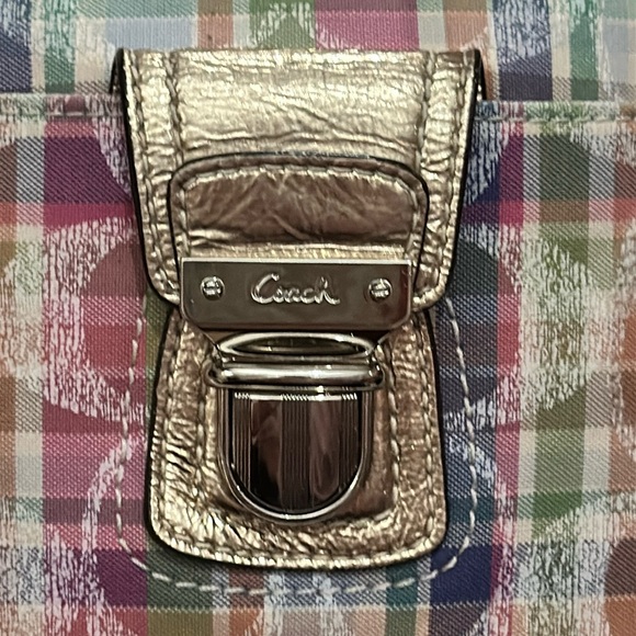 Coach Poppy Madras Signature Plaid Sequined Pink Crossbody Shoulder Bag, Vintage - Picture 16 of 16